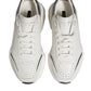 White Silver DAYMASTER Leather Men Sneakers Shoes