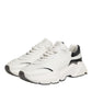 White Silver DAYMASTER Leather Men Sneakers Shoes