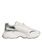 White Silver DAYMASTER Leather Men Sneakers Shoes