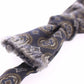 Blue Silk Baroque Fantasi Tied Bow Tie Papillon