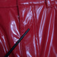 Red High Waist Skinny Trouser Shiny Pants