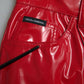Red High Waist Skinny Trouser Shiny Pants