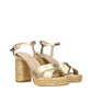 Gold Leather Platforms