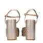 Beige Leather Platforms
