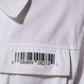 White Barcode Patch Utility Zip Jumpsuit Pants