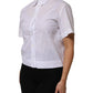 White Collared Short Sleeve Polo Shirt Top