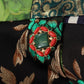 Multicolor Patchwork A-line Polyester Skirt