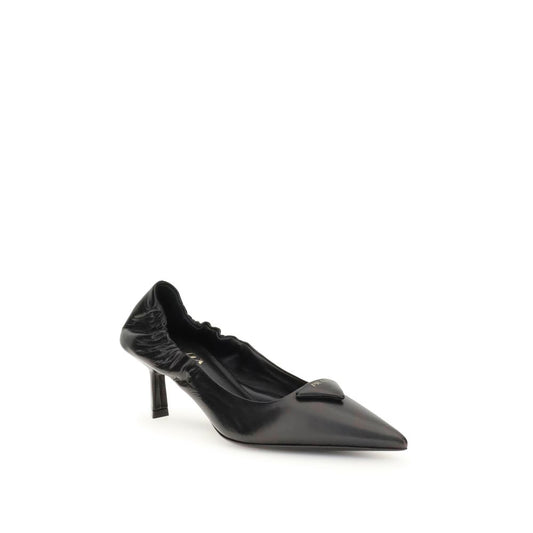 Leather logo Pumps