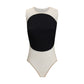 ILLUSION CIRCLE SATIN BODYSUIT