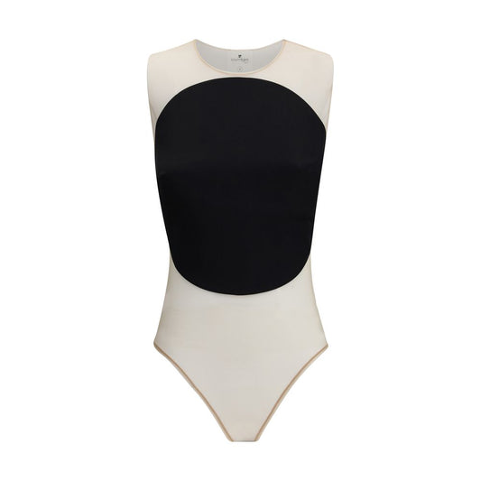 ILLUSION CIRCLE SATIN BODYSUIT