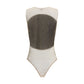 ILLUSION CIRCLE SATIN BODYSUIT