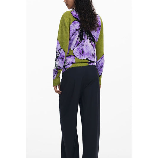 Purple Elastane Women Sweater