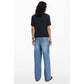 Black Cotton Women T-Shirt