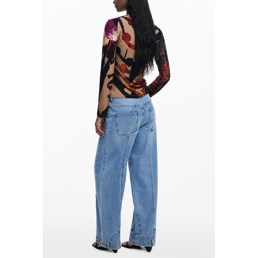 Brown Elastane Women Top