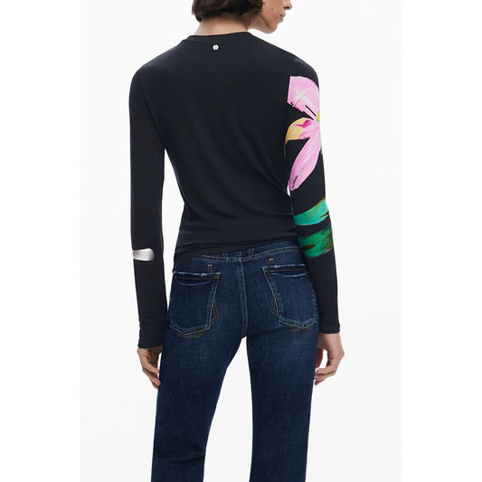 Black Viscose Women Top