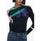 Black Viscose Women Top