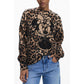 Brown Elastane Women Sweater