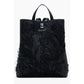 Black Polyethylene Women Backpack