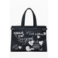 Black Polyethylene Women Handbag