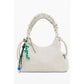 Beige Polyethylene Women Handbag