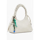 Beige Polyethylene Women Handbag