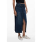 Blue Cotton Women Skirt