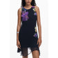 Black Polyester Women Dress