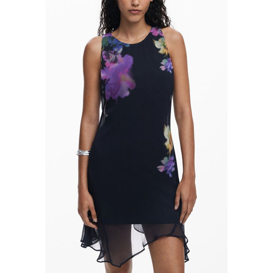 Black Polyester Women Dress