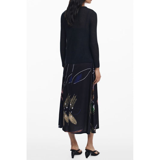 Black Polyester Women Dress