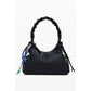 Black Polyethylene Women Handbag