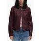 Red Polyester Women Jacket