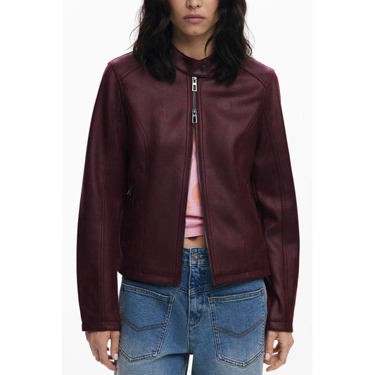 Red Polyester Jackets & Coat