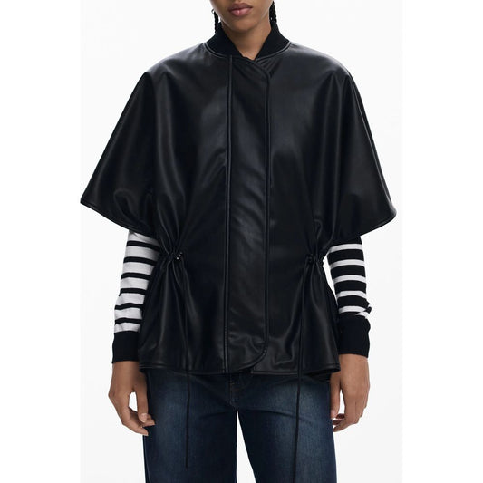 Black Polyethylene Women Poncho