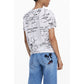 White Cotton Women T-Shirt