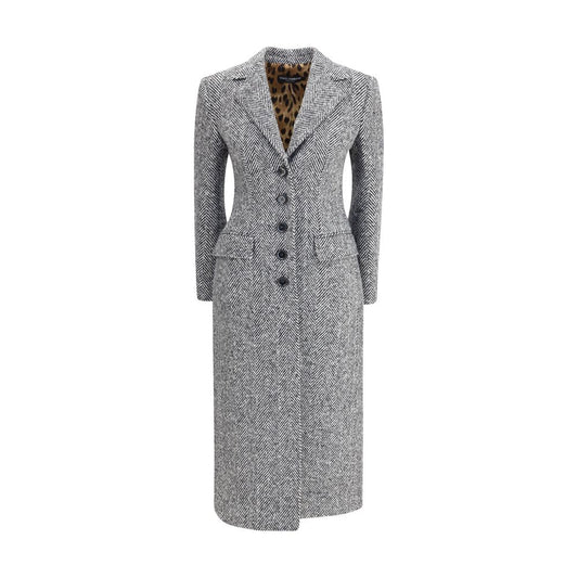 Single-breasted chevron Coat
