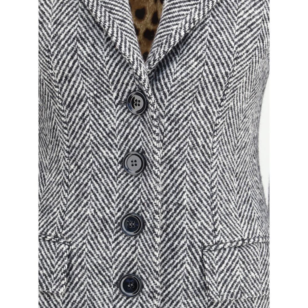 Single-breasted chevron Coat