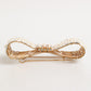 Gold Brass Glas Crystal Faux Pearl Embellished Brooch