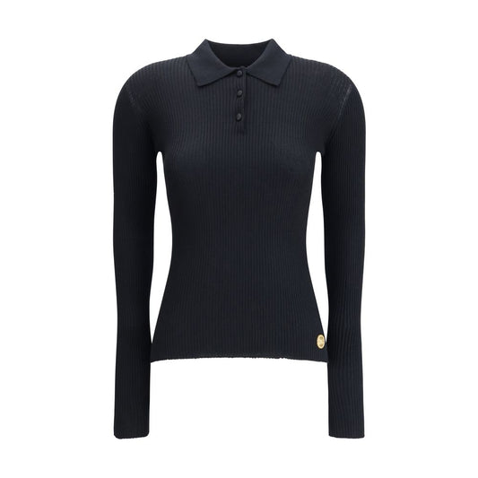 Ribbed Polo Sweater