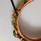 Multicolor Crystal Floral Gold Green Velvet Crown Headband