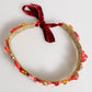 Red Carretto Multicolor Crystal Gold Tiara Crow Headband