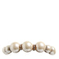 Gold Pearl Crystal Embellished Tiara Hair Accessory Headband