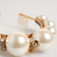 Gold Pearl Crystal Embellished Tiara Hair Accessory Headband