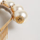 Gold Pearl Crystal Embellished Tiara Hair Accessory Headband