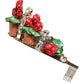 Red Floral Flowerpot Crystal Gold Crown Tiara Headband