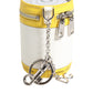 Amore Leather Yellow Bag Charm Coin Case Keychain Keyring