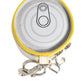 Amore Leather Yellow Bag Charm Coin Case Keychain Keyring