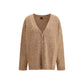 Bouclé fabric Cardigan with rhinestones