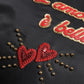 Black Heart L'Amore Patch Embellished Kids Backpack