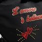 Black Heart L'Amore Patch Embellished Kids Backpack
