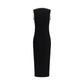 Sleeveless torsade knit long Dress